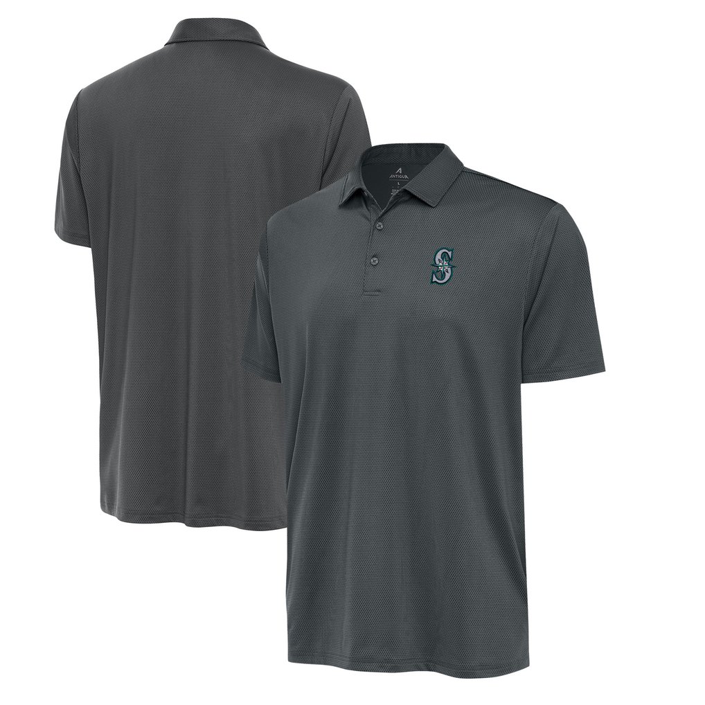  Seattle Mariners Antigua Eclipse Polo - Pewter