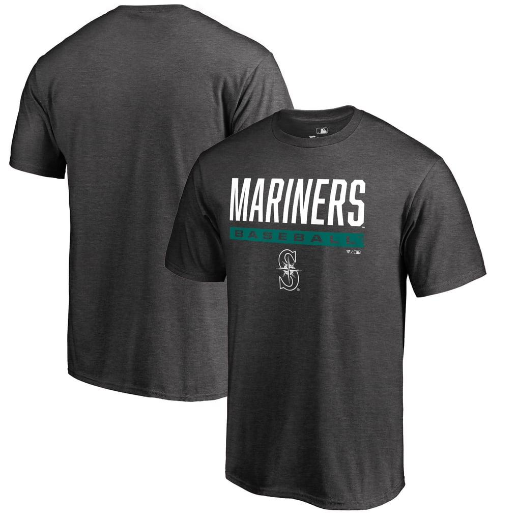 Seattle Mariners Win Stripe T-Shirt - Ash