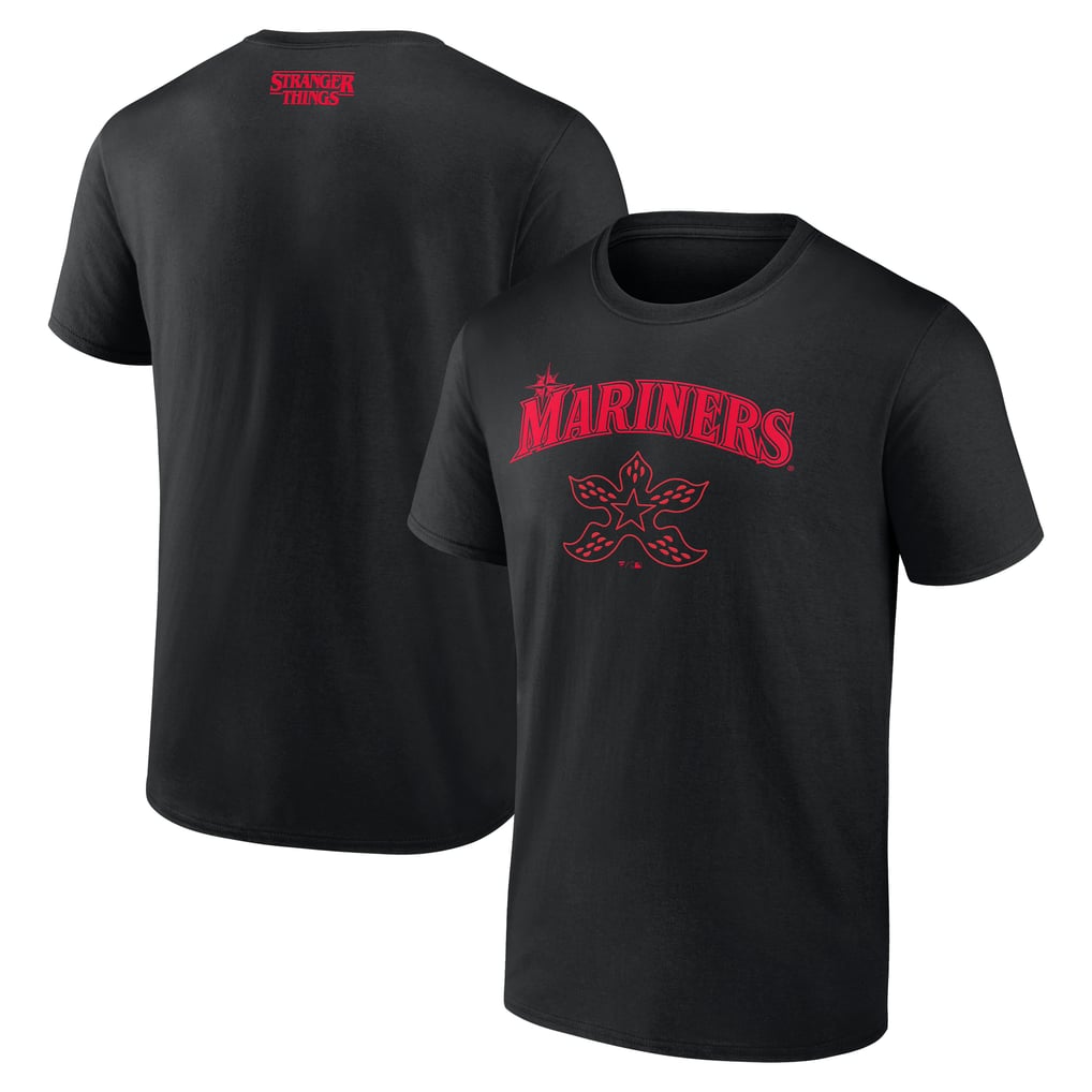 Seattle Mariners Stranger Things Demogorgan T-Shirt - Black