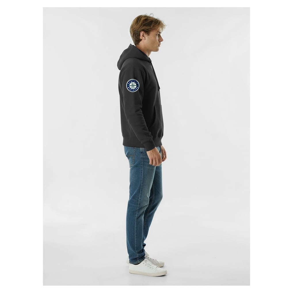  Seattle Mariners Champion Reverse Weave Chenille Hoodie - Black