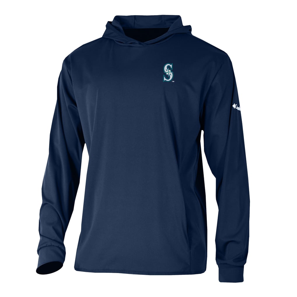  Seattle Mariners Columbia Long Drive Pullover Hoodie - Navy
