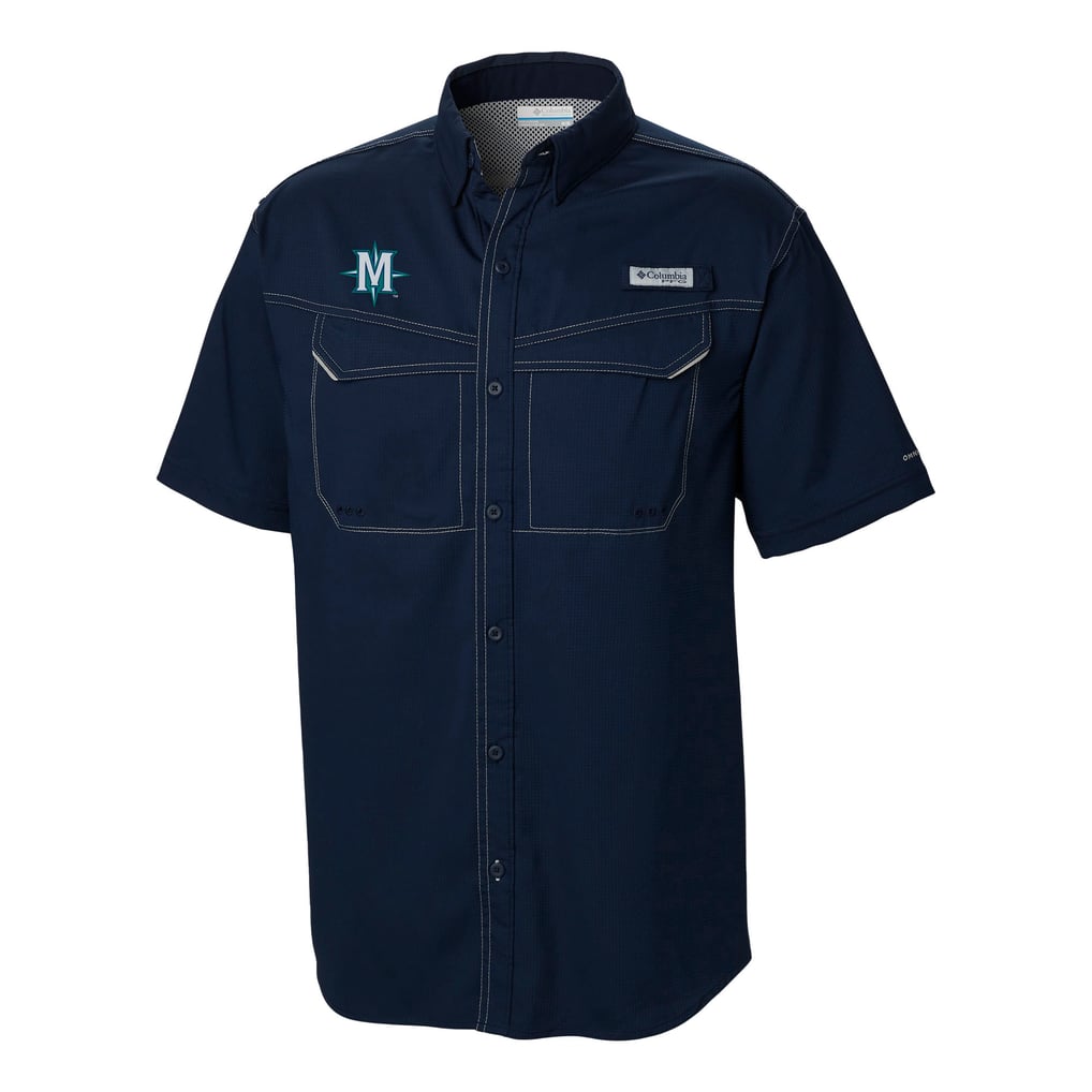  Seattle Mariners Columbia Omni-Wick Low Drag Offshore Button-Up Shirt - Navy
