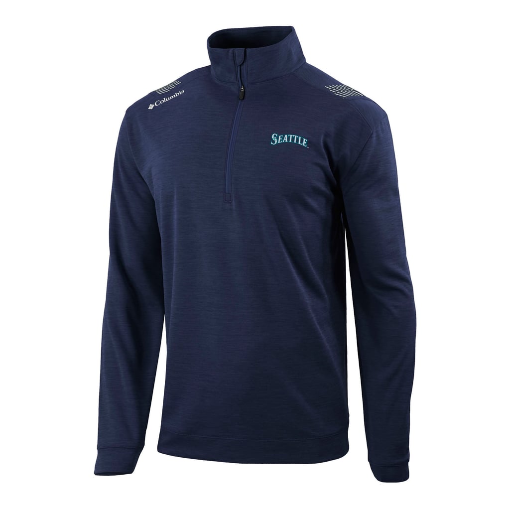  Seattle Mariners Columbia Omni-Wick Oakland Downs Quarter-Zip Pullover - Navy