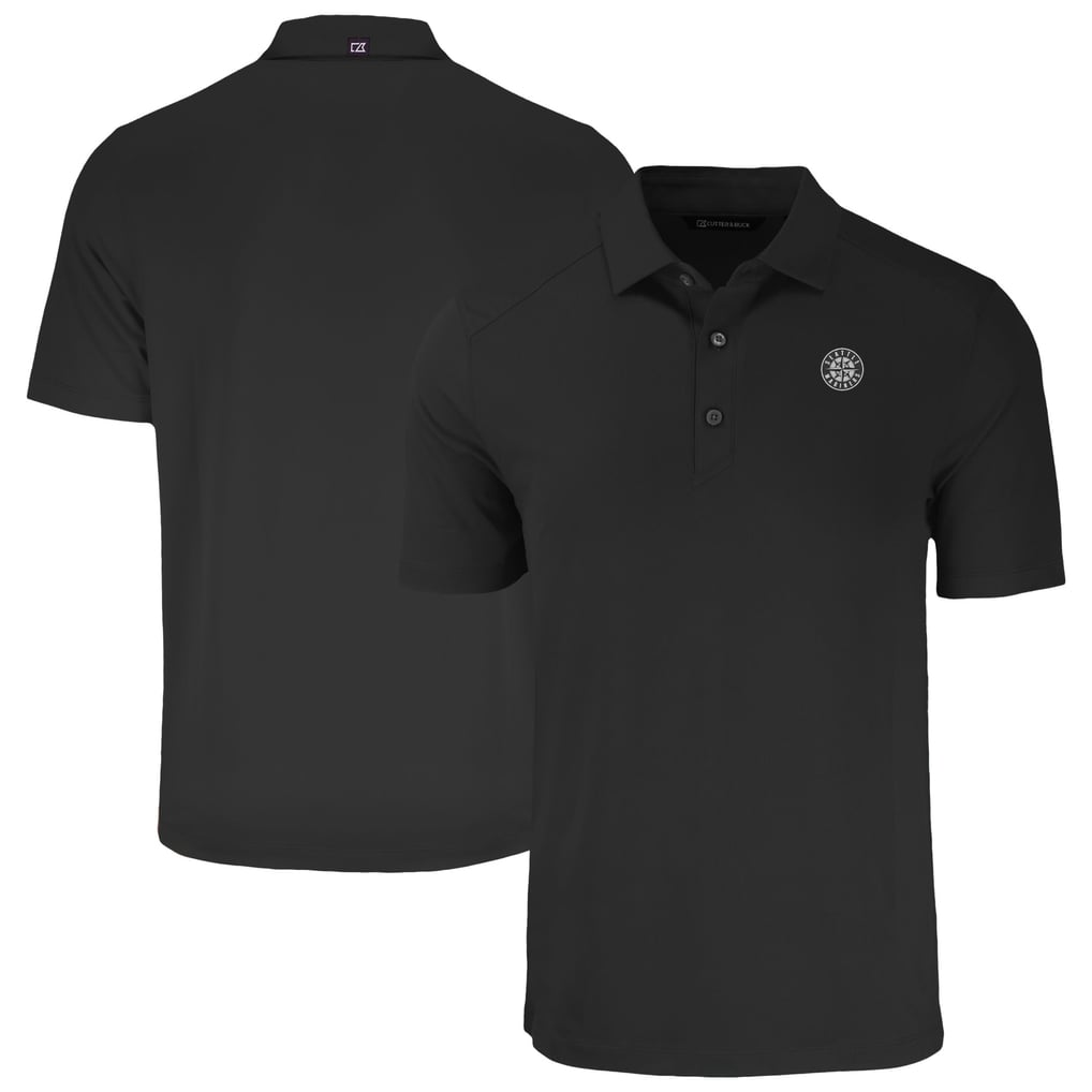 Seattle Mariners Cutter & Buck Forge Eco Recycled Polo - Black