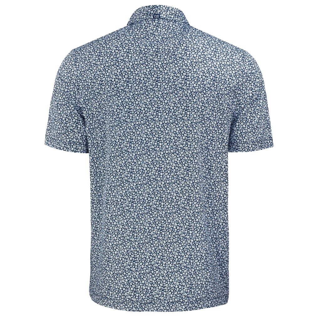 Seattle Mariners Cutter & Buck Pike Eco Flora Print Recycled Polo - Navy
