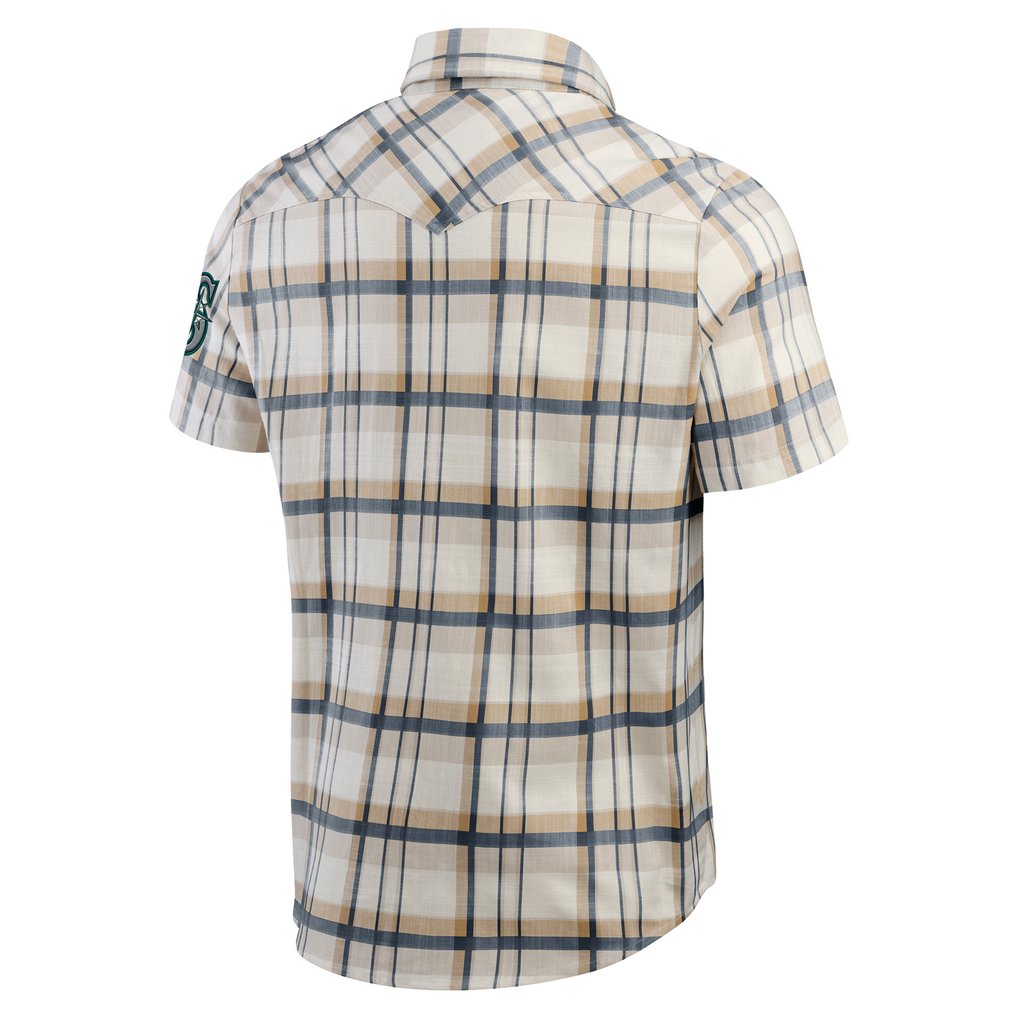 Seattle Mariners Darius Rucker Collection by Fanatics Plaid Full-Snap Shirt - Navy