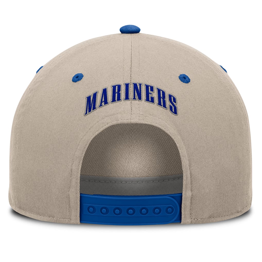 Seattle Mariners Fanatics Veteran A-Frame Adjustable Hat - Khaki/Royal