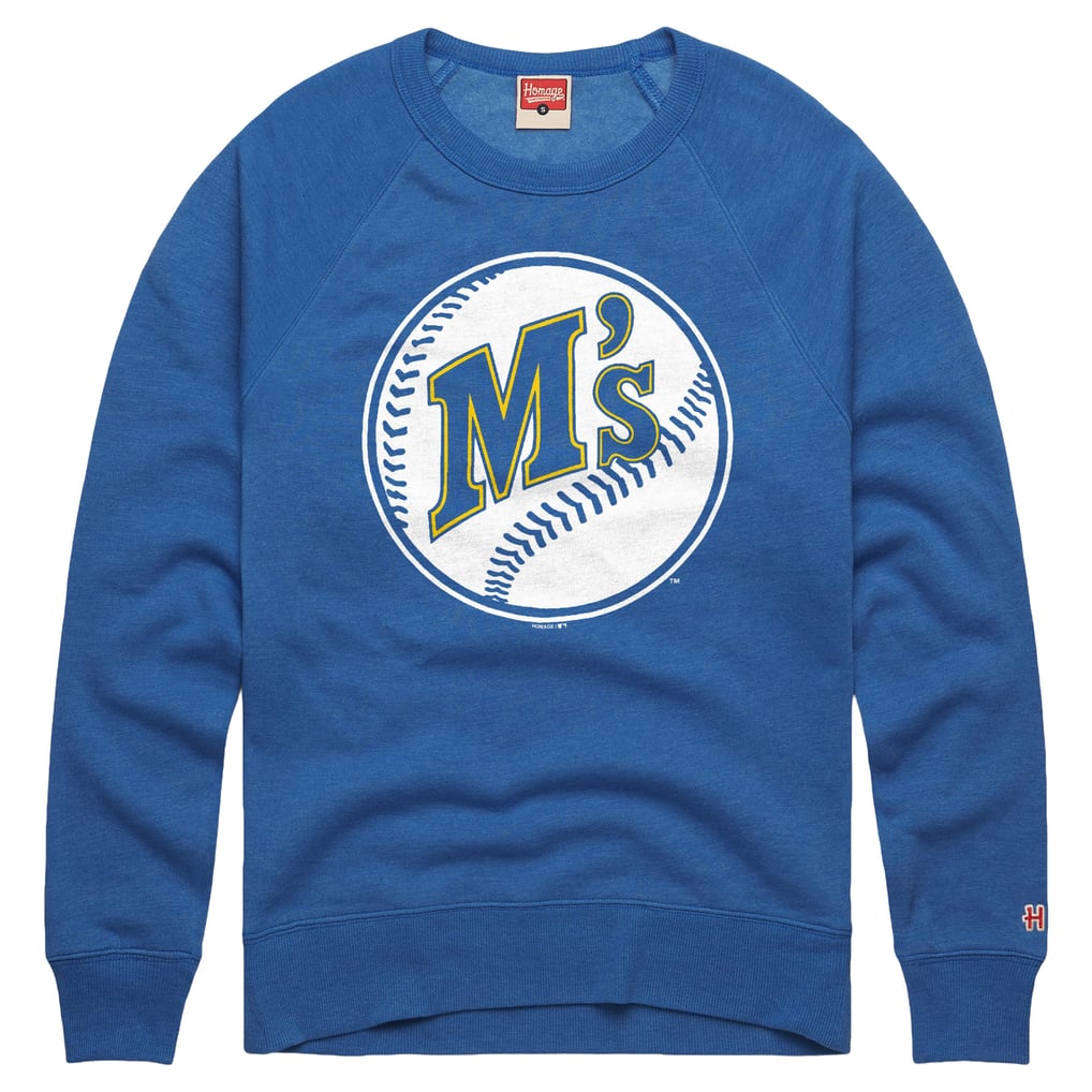  Seattle Mariners Homage Cooperstown Collection Raglan Tri-Blend Sweatshirt - Royal