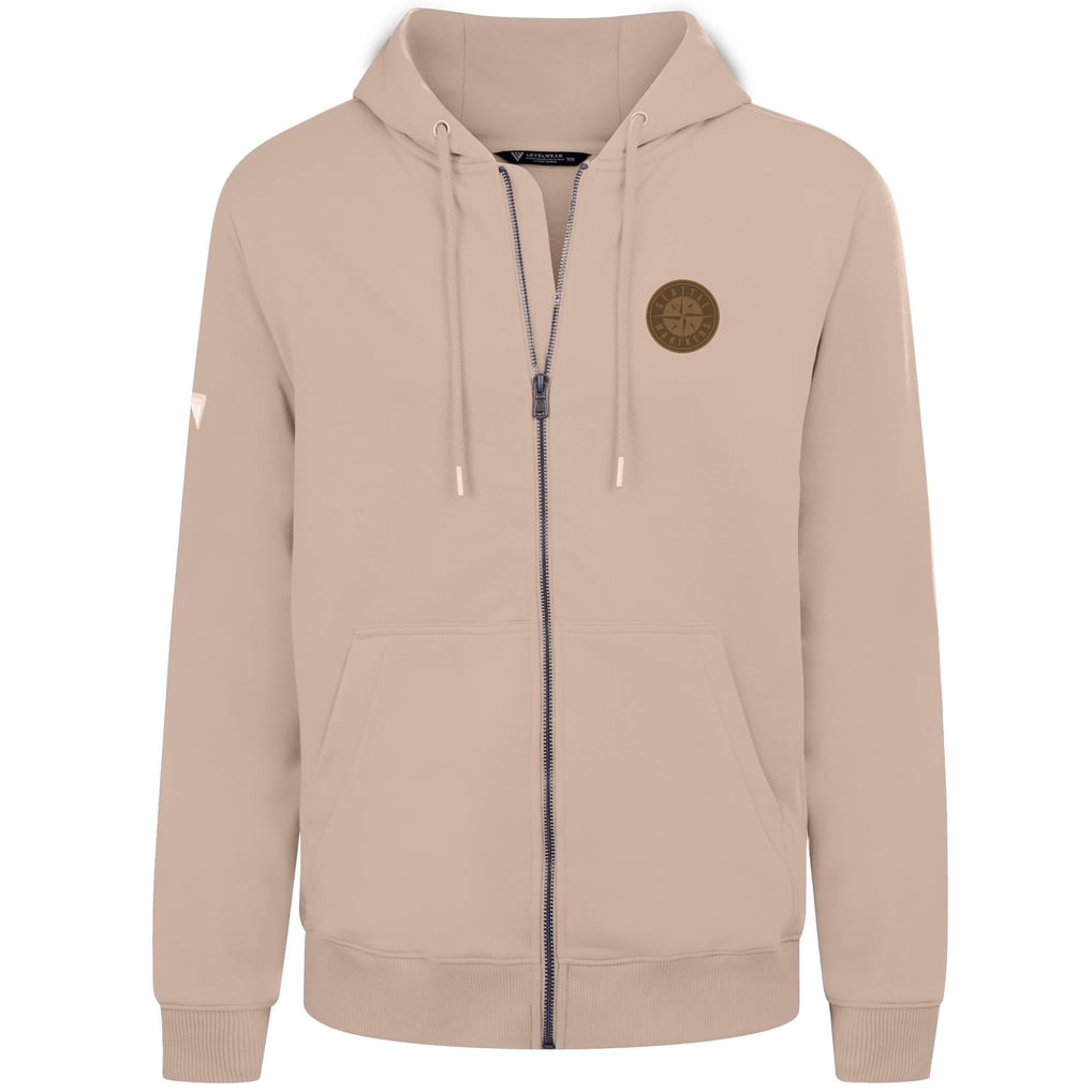  Seattle Mariners Levelwear Podium Full-Zip Hoodie - Khaki
