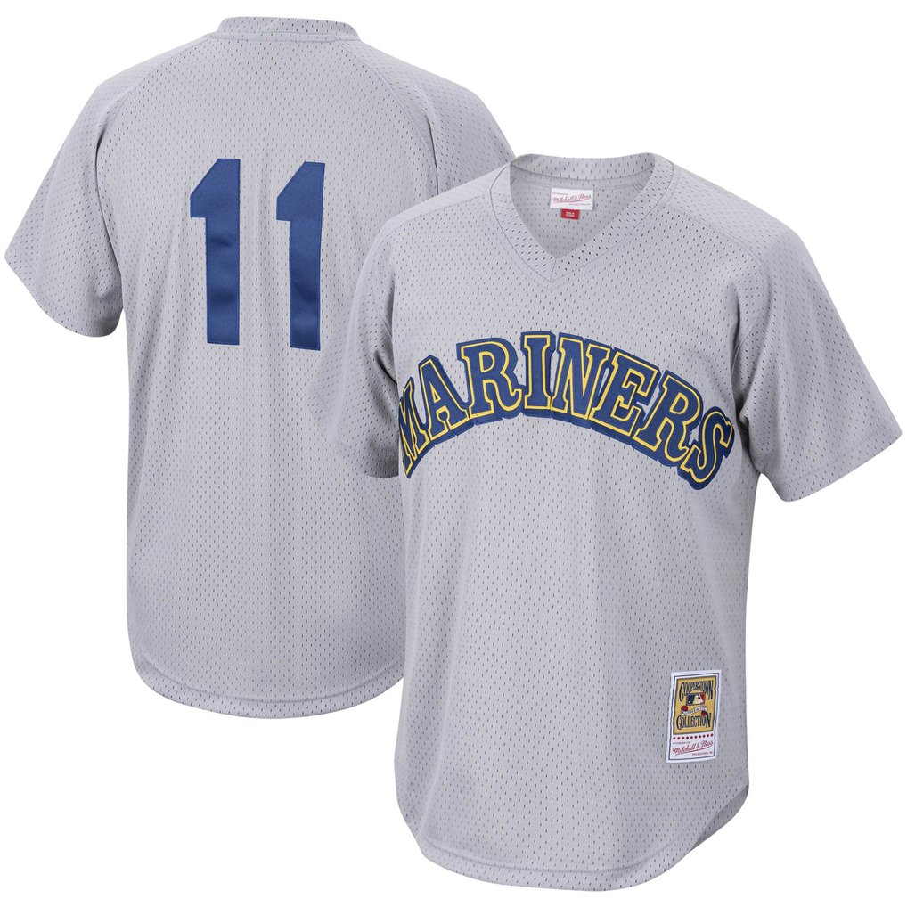 Edgar Martínez Seattle Mariners Mitchell & Ness Authentic Batting Practice Jersey - Gray
