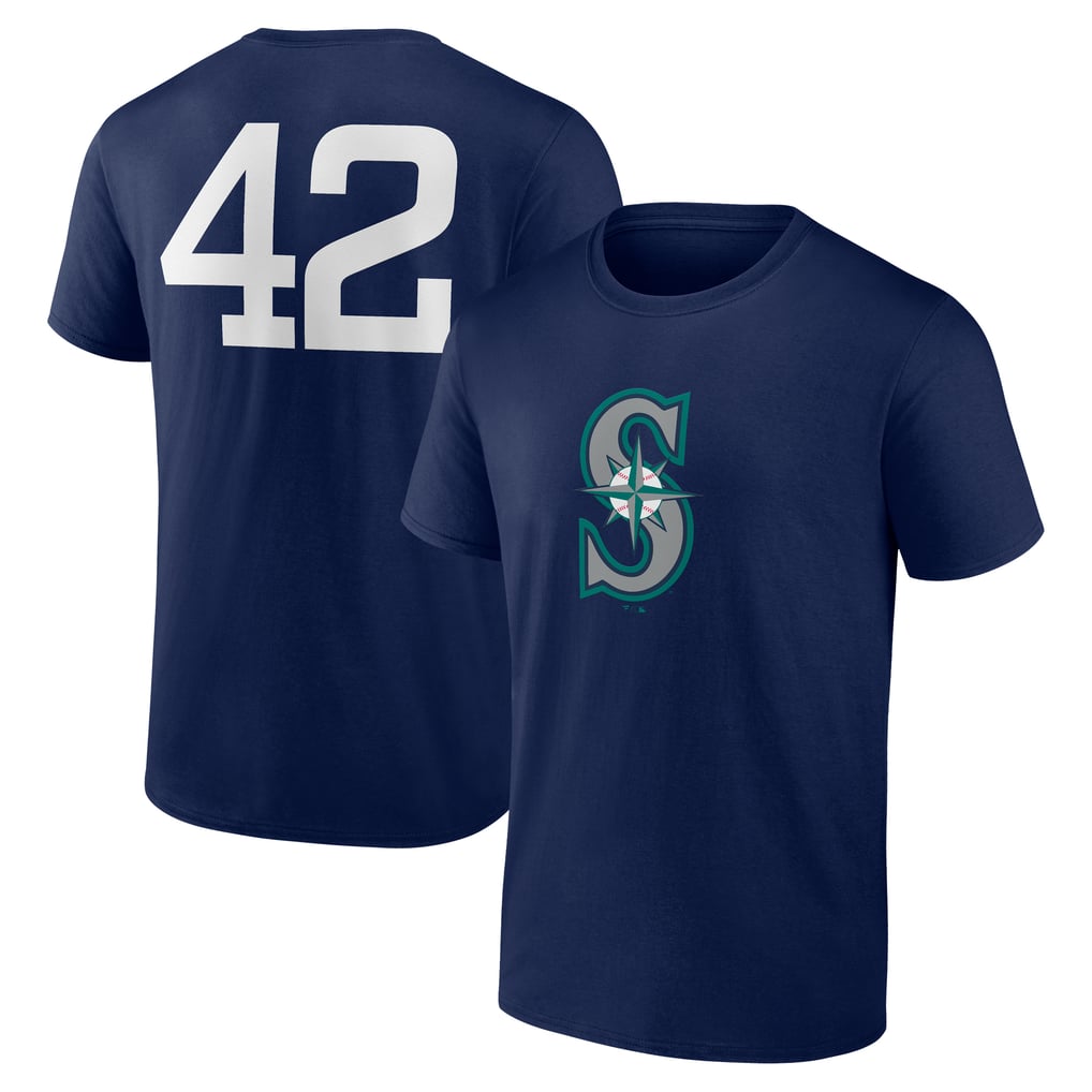 Seattle Mariners Jackie Robinson Day Name & Number T-Shirt - Navy