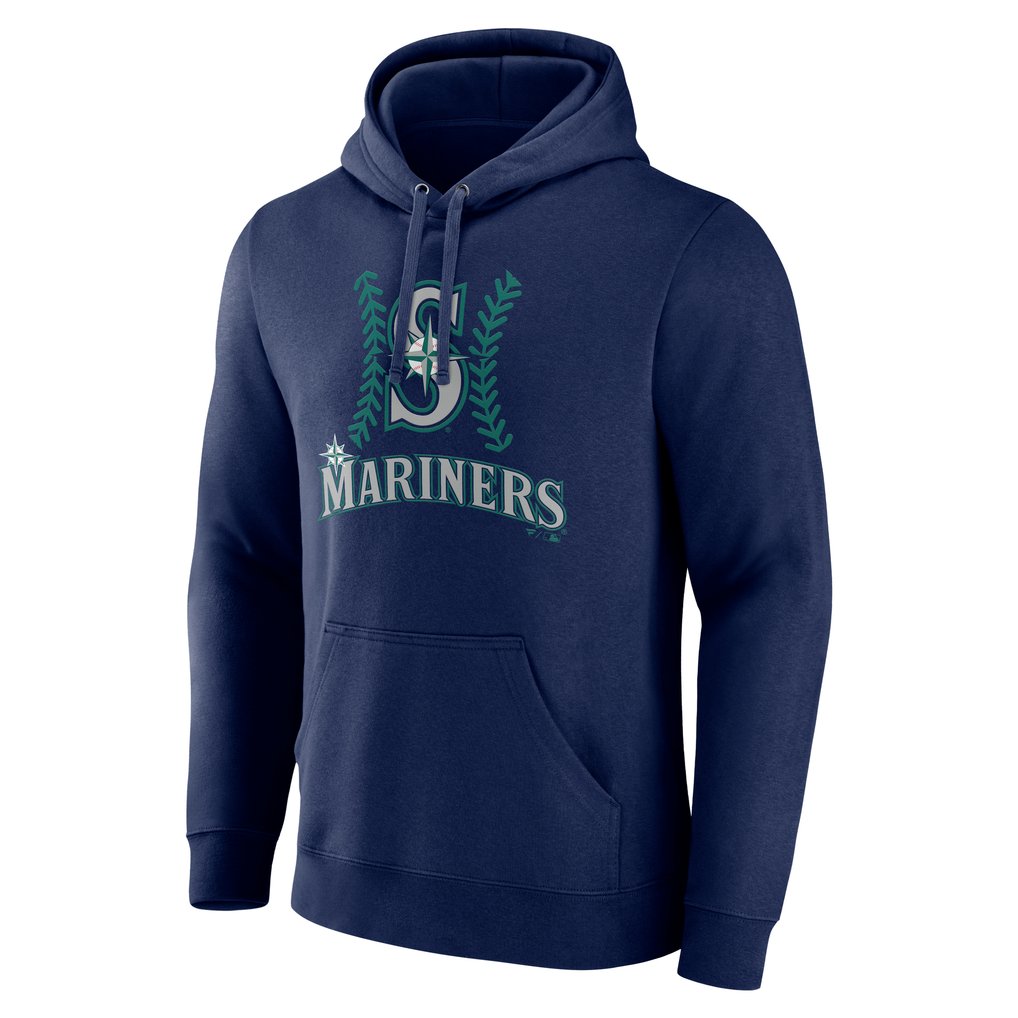 Seattle Mariners Personalized Name & Number Fastball Pullover Hoodie - Navy