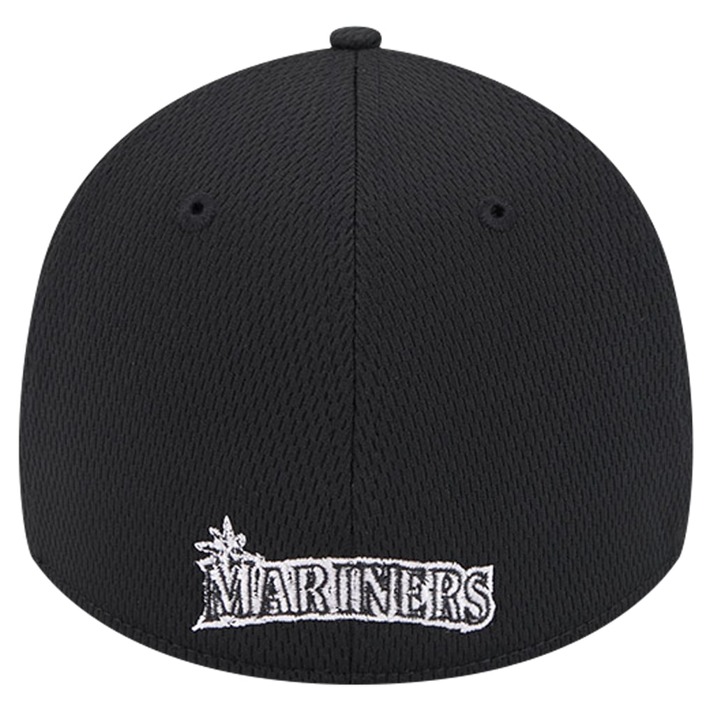 Seattle Mariners New Era Active Dash Mark 39THIRTY Flex Hat - Black
