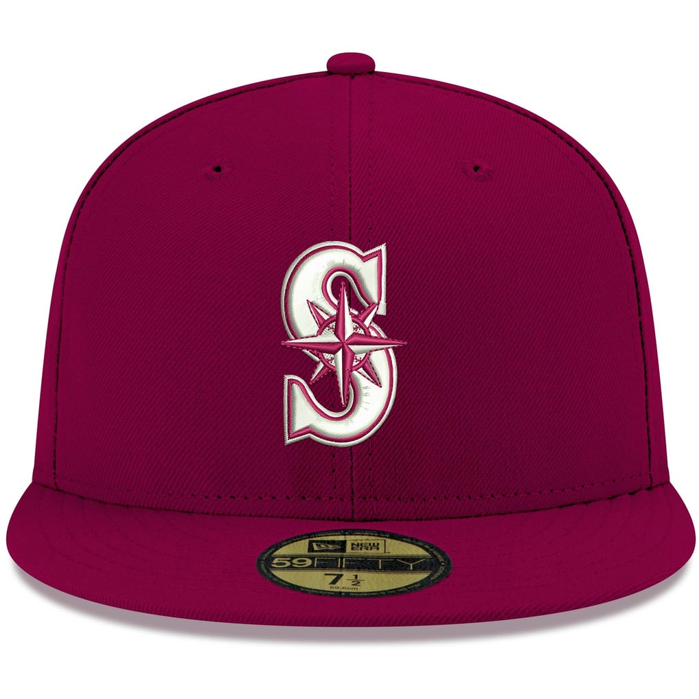 Seattle Mariners New Era White Logo 59FIFTY Fitted Hat - Cardinal 