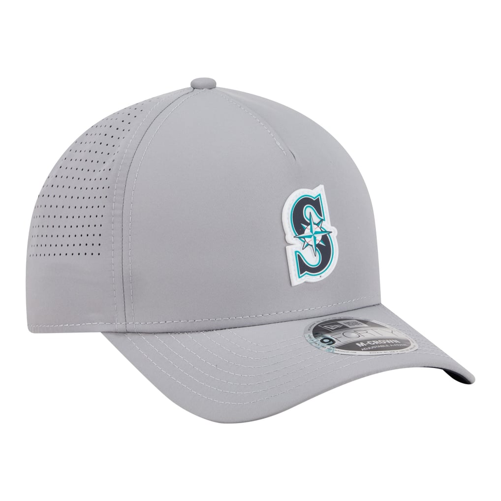  Seattle Mariners New Era Micro Logo 9FORTY M-Crown A-Frame Adjustable Hat - Gray