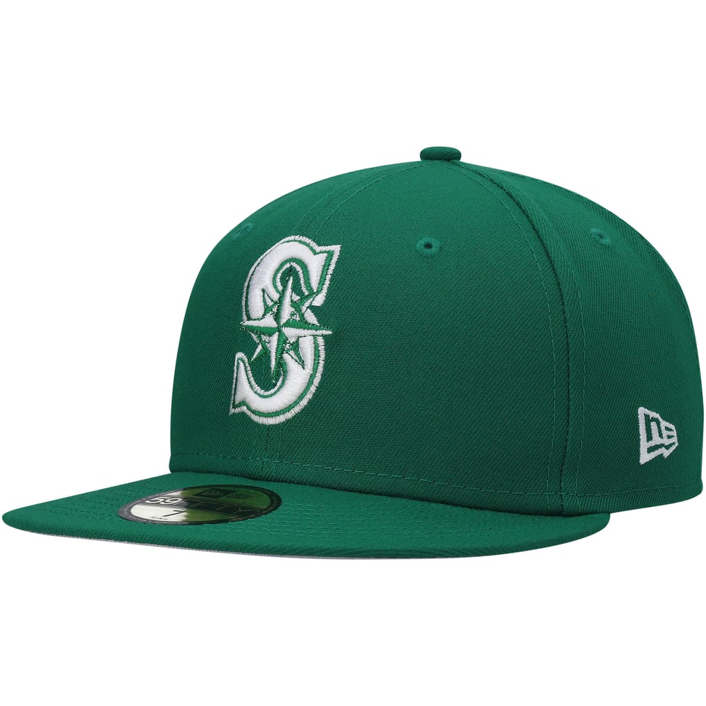 Seattle Mariners New Era White Logo 59FIFTY Fitted Hat - Kelly Green 