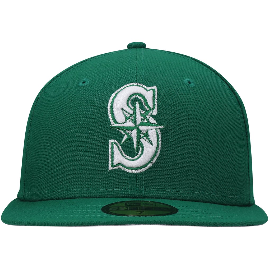 Seattle Mariners New Era White Logo 59FIFTY Fitted Hat - Kelly Green 