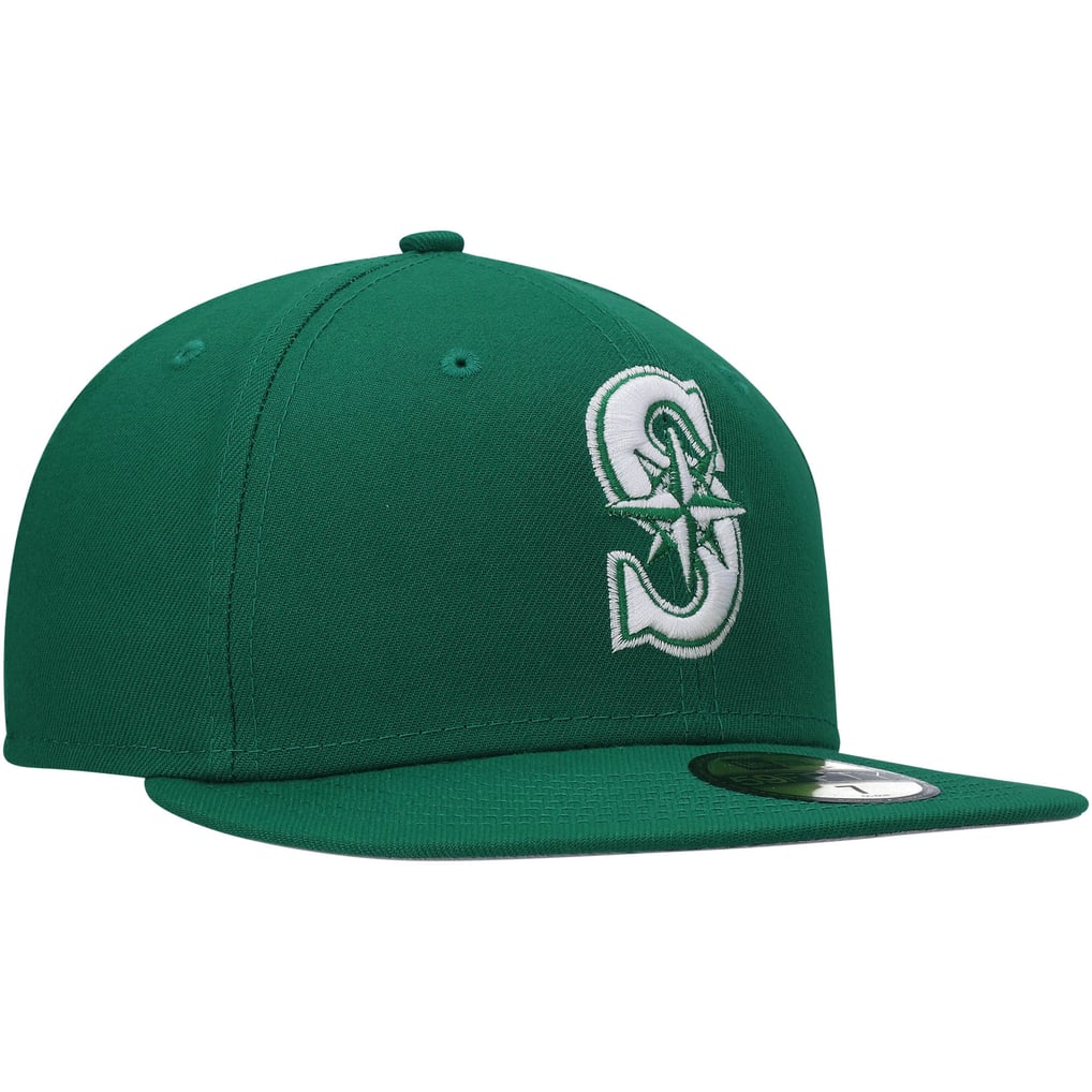 Seattle Mariners New Era White Logo 59FIFTY Fitted Hat - Kelly Green 