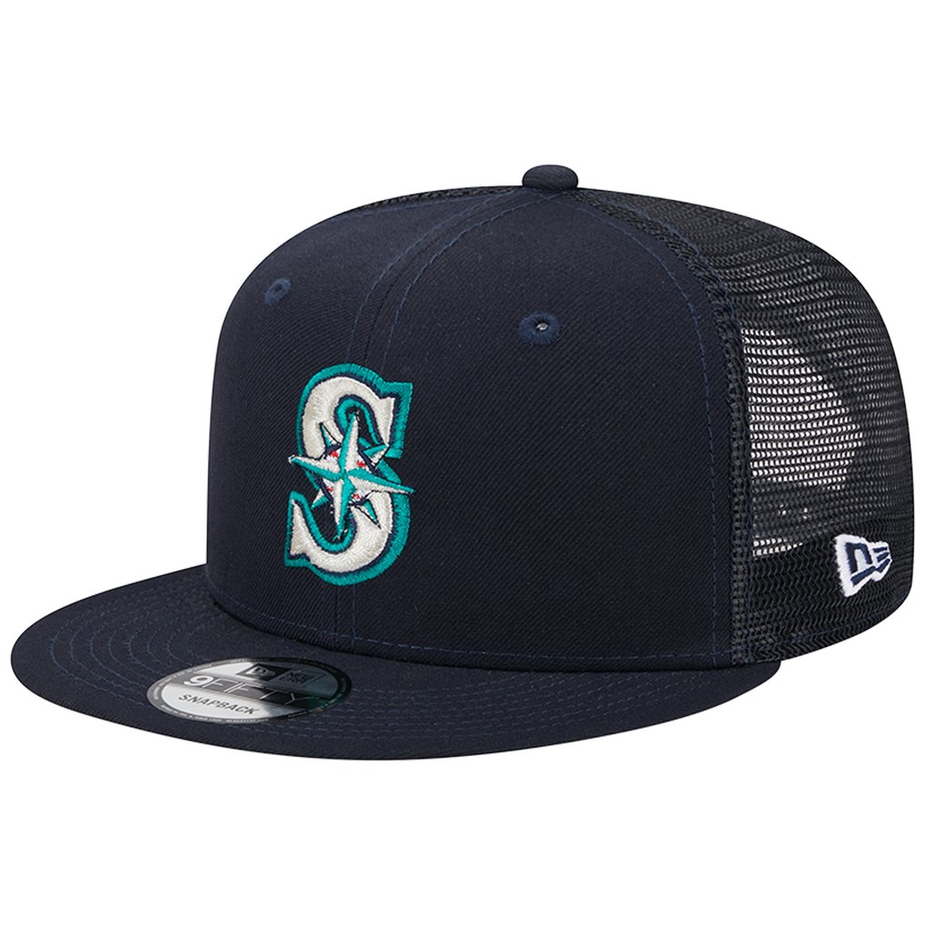 Seattle Mariners New Era Team Color Trucker 9FIFTY Snapback Hat - Navy