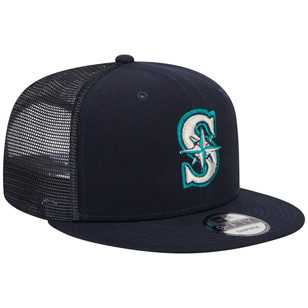 Seattle Mariners New Era Team Color Trucker 9FIFTY Snapback Hat - Navy