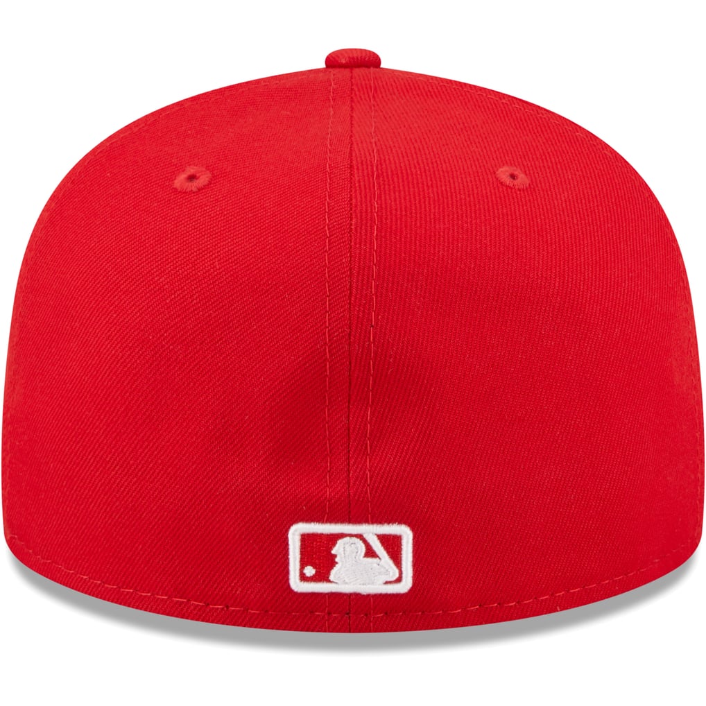 Seattle Mariners New Era White Logo 59FIFTY Fitted Hat - Red 