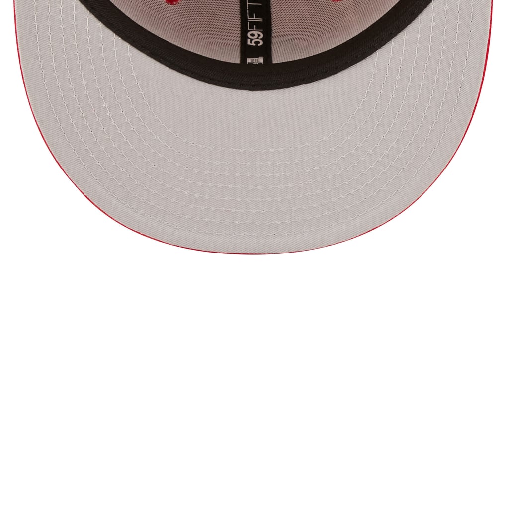 Seattle Mariners New Era White Logo 59FIFTY Fitted Hat - Red 