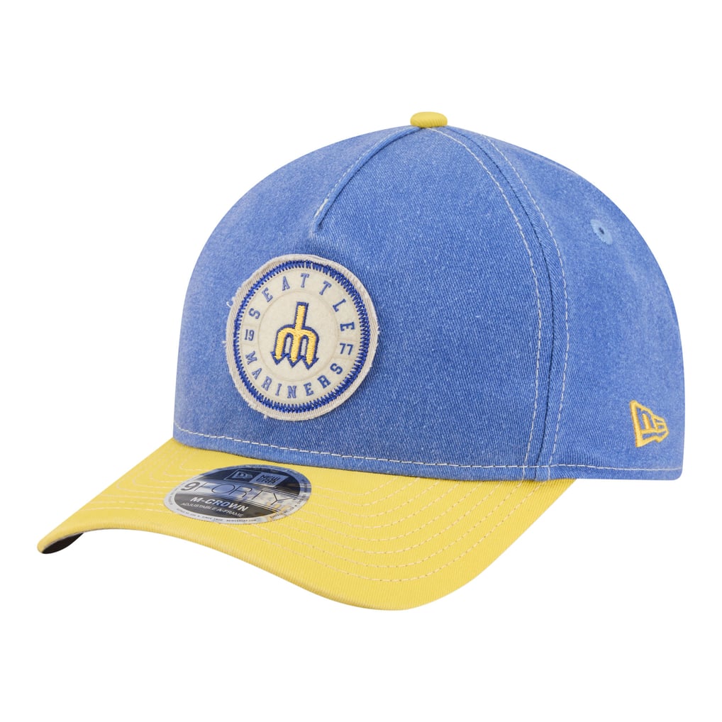  Seattle Mariners New Era Felt M-Crown 9FORTY Adjustable Hat - Royal/Gold
