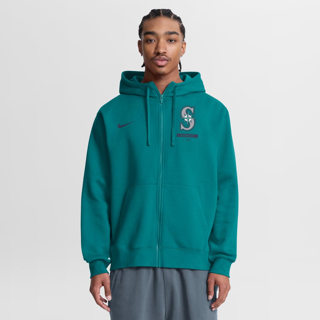 Seattle Mariners Nike Primetime Lockup Full-Zip Hoodie - Teal