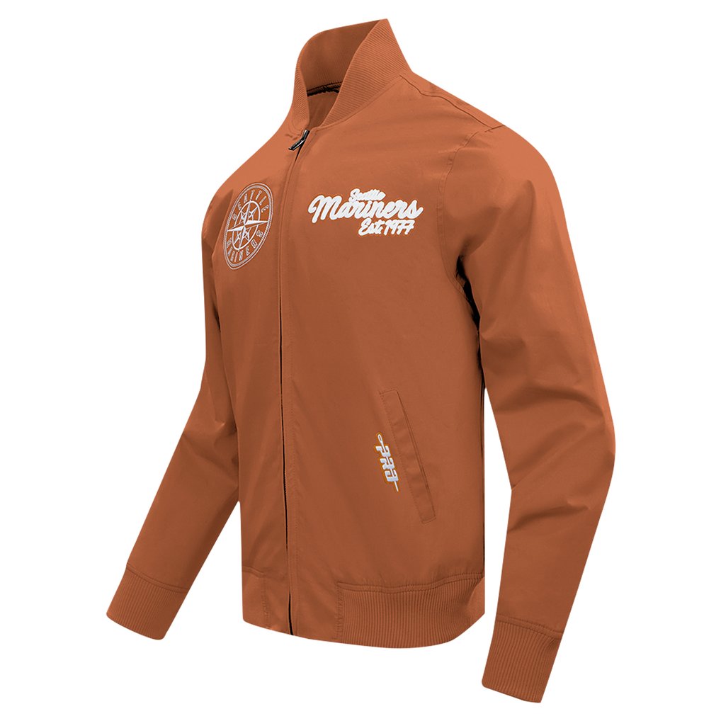 Seattle Mariners Pro Standard Paint The City Twill Full-Zip Jacket - Brown
