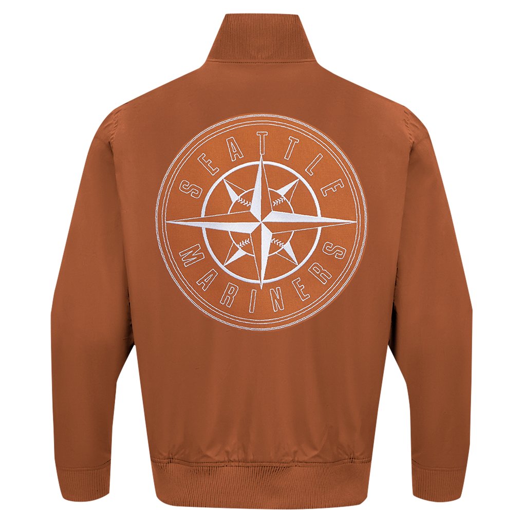 Seattle Mariners Pro Standard Paint The City Twill Full-Zip Jacket - Brown