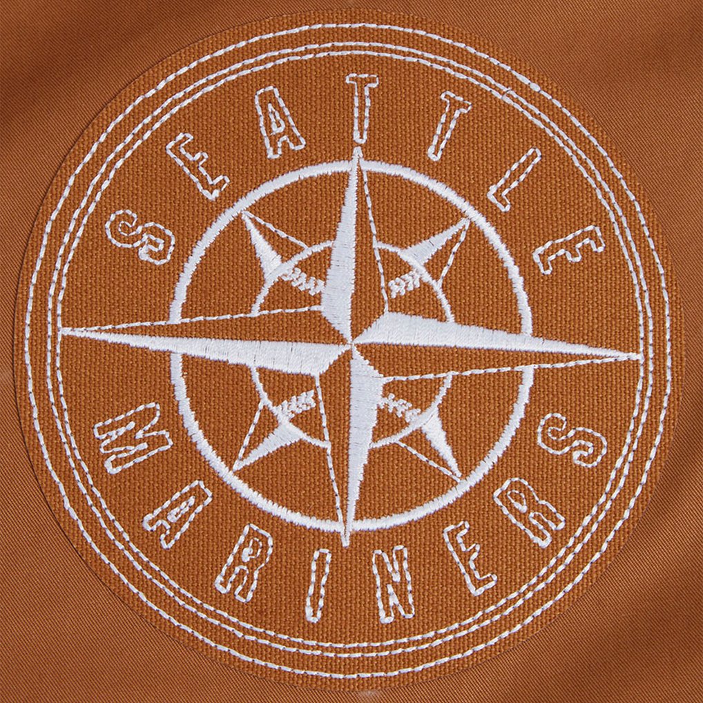 Seattle Mariners Pro Standard Paint The City Twill Full-Zip Jacket - Brown