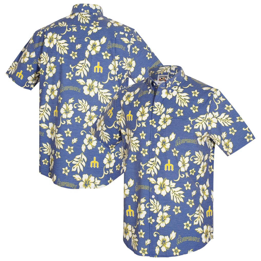  Seattle Mariners Reyn Spooner Cooperstown Kekai Performance Button-Down Tri-Blend Top - Blue