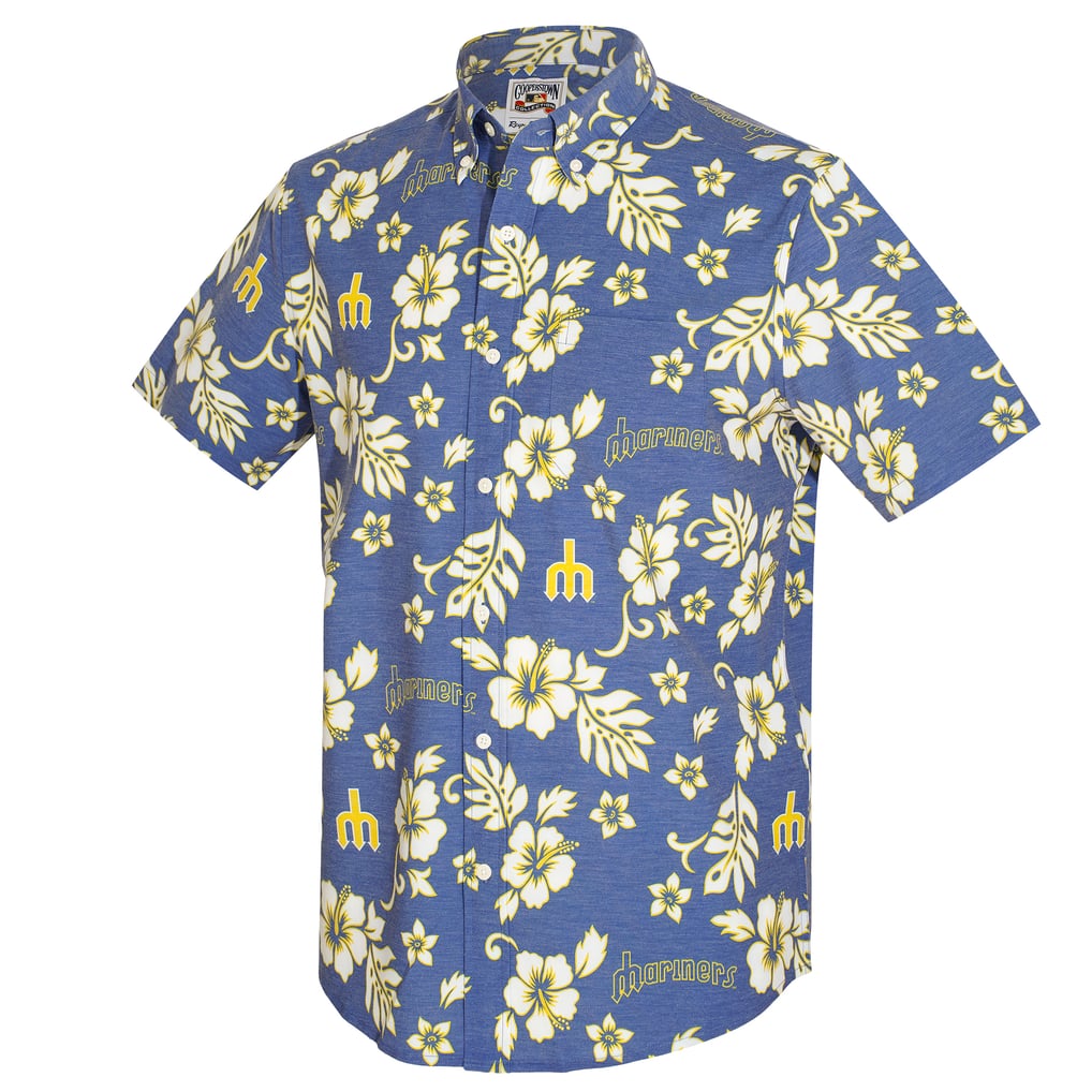  Seattle Mariners Reyn Spooner Cooperstown Kekai Performance Button-Down Tri-Blend Top - Blue