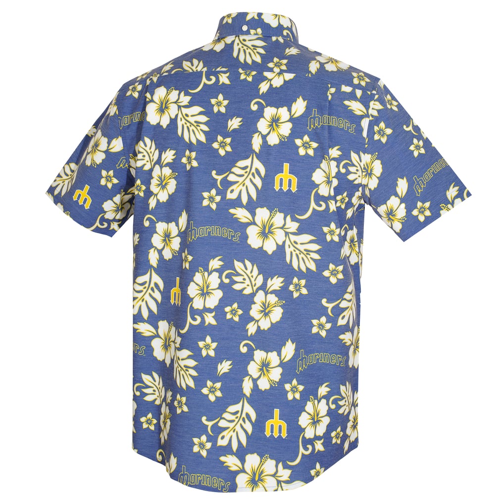  Seattle Mariners Reyn Spooner Cooperstown Kekai Performance Button-Down Tri-Blend Top - Blue
