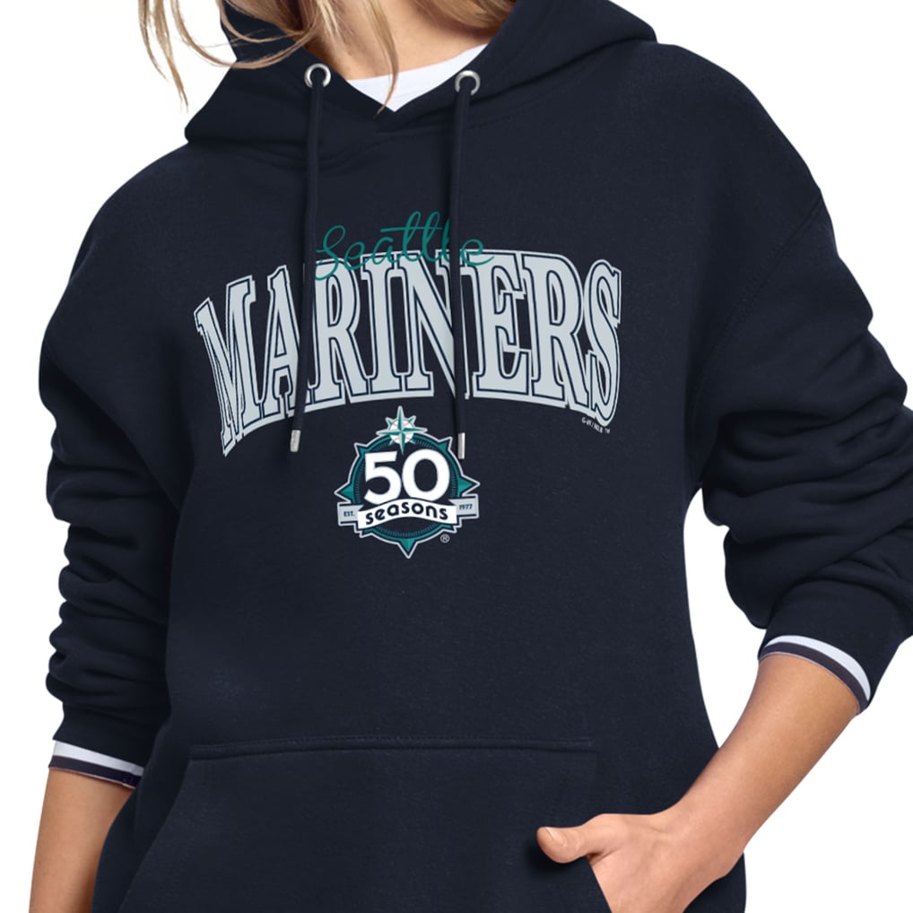 Seattle Mariners Starter Anniversary Logo Fleece Hoodie - Navy