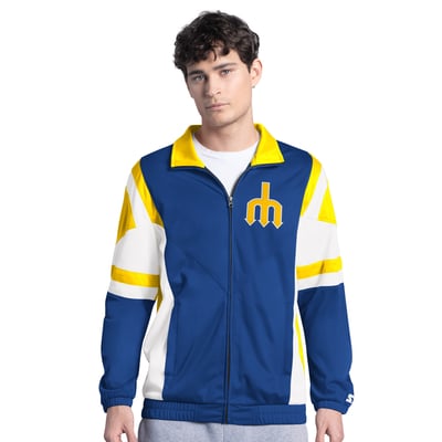 Seattle Mariners Starter Contender Tricot Full-Zip Track Jacket - Royal/Gold
