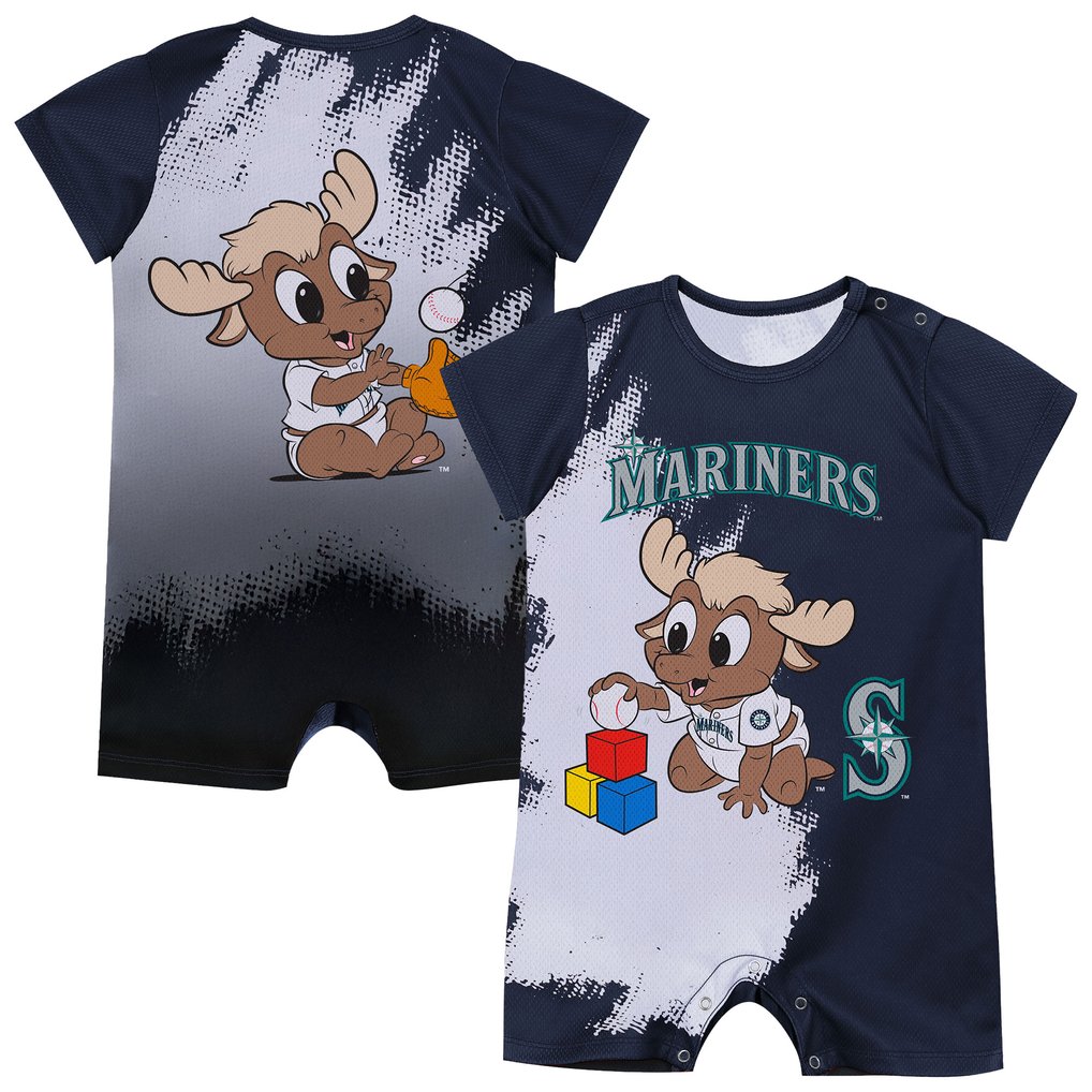  Seattle Mariners Outerstuff Newborn Baby Mascot Bodysuit - Navy