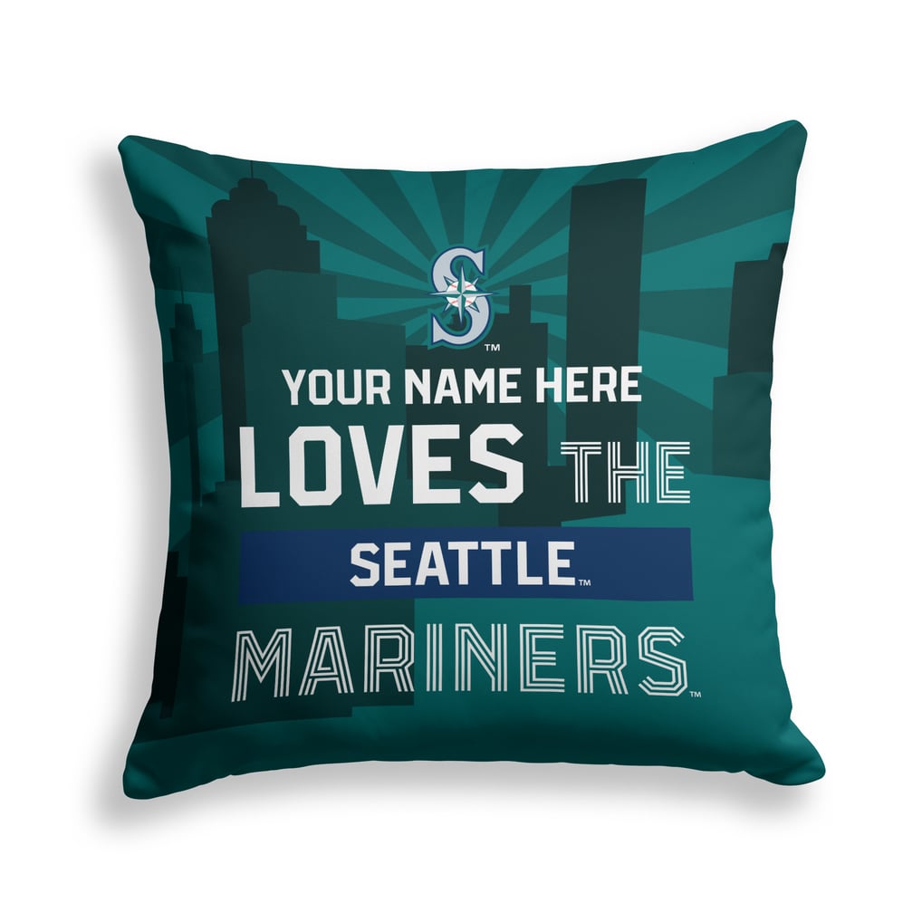 Seattle Mariners Pegasus 18" x 18" City Skyline Personalized Decor Pillow