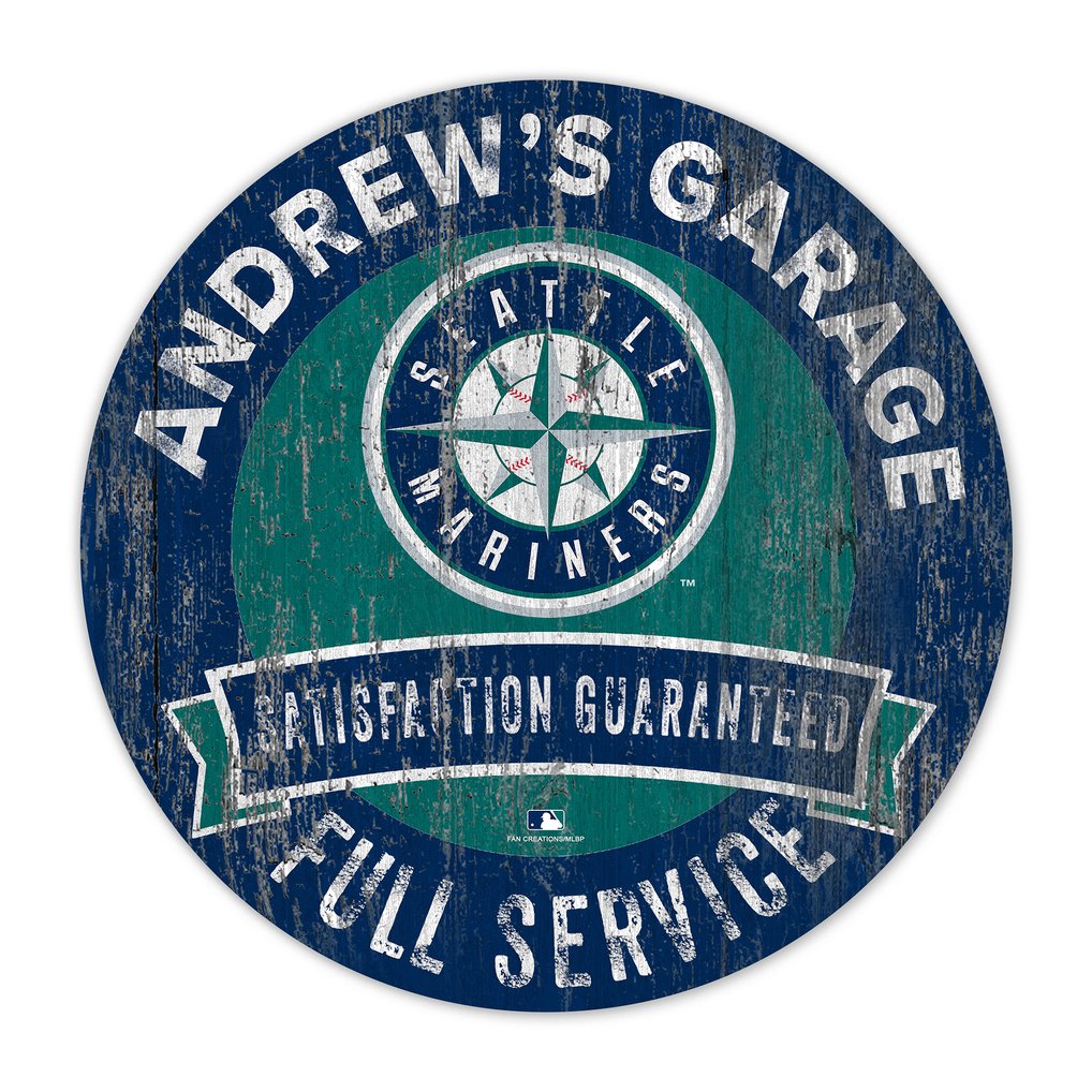 Seattle Mariners 16" Customizable Garage Circle