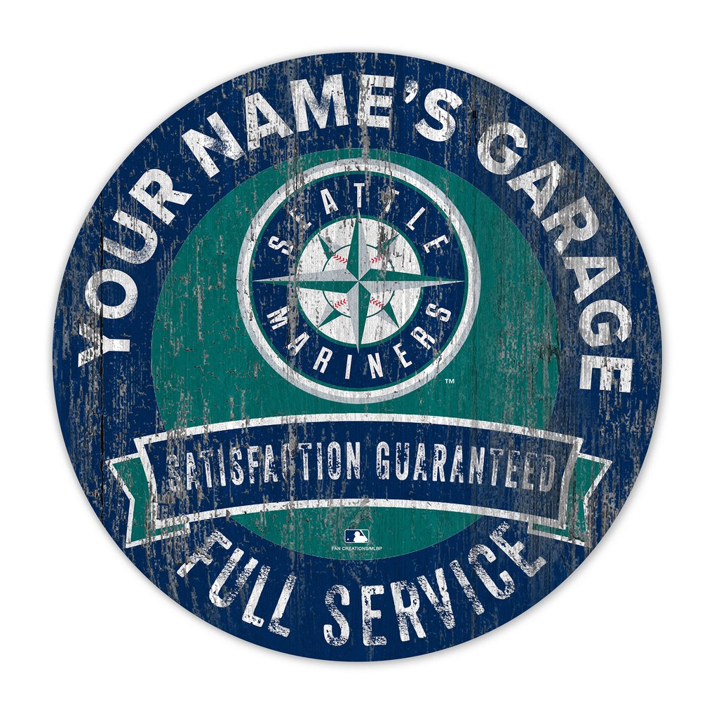 Seattle Mariners 16" Customizable Garage Circle