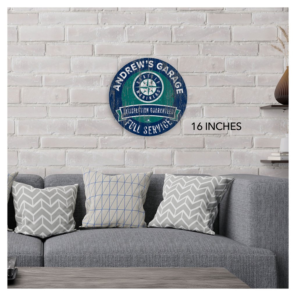Seattle Mariners 16" Customizable Garage Circle