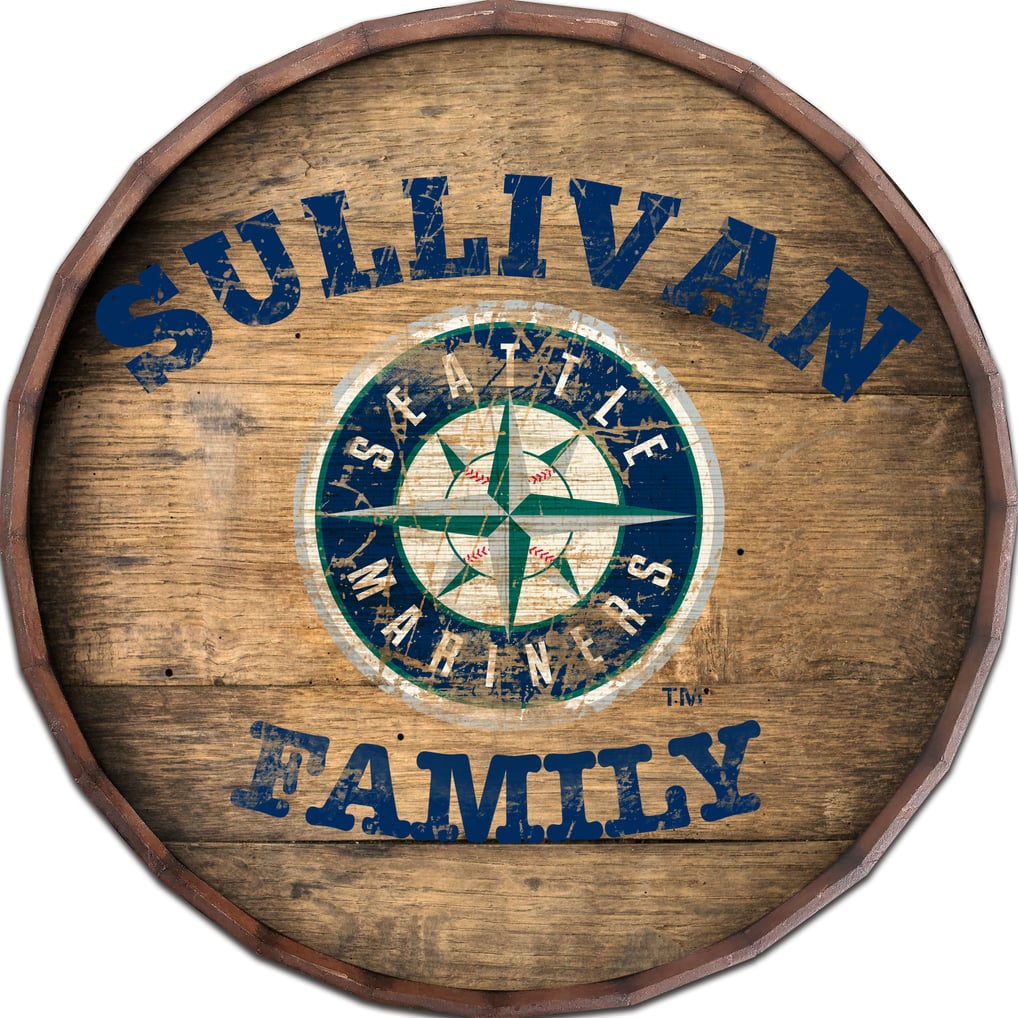 Seattle Mariners 24" Personalized Barrel Top