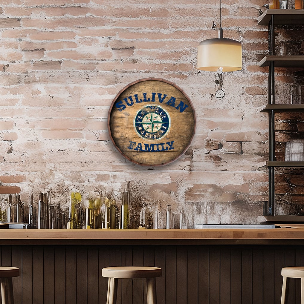 Seattle Mariners 24" Personalized Barrel Top