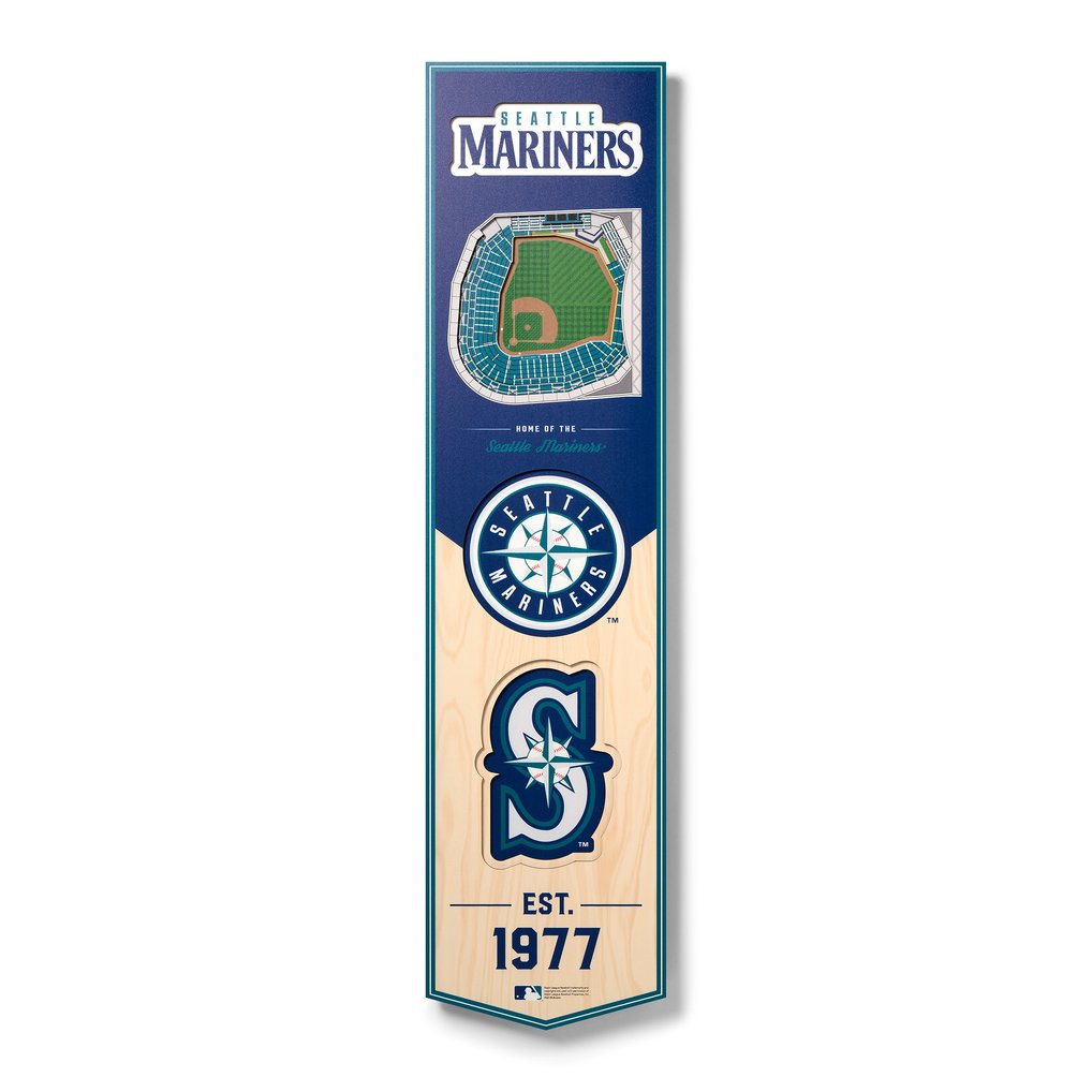 Seattle Mariners 8'' x 32'' 3D StadiumView Banner
