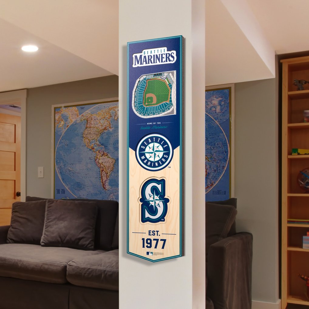 Seattle Mariners 8'' x 32'' 3D StadiumView Banner