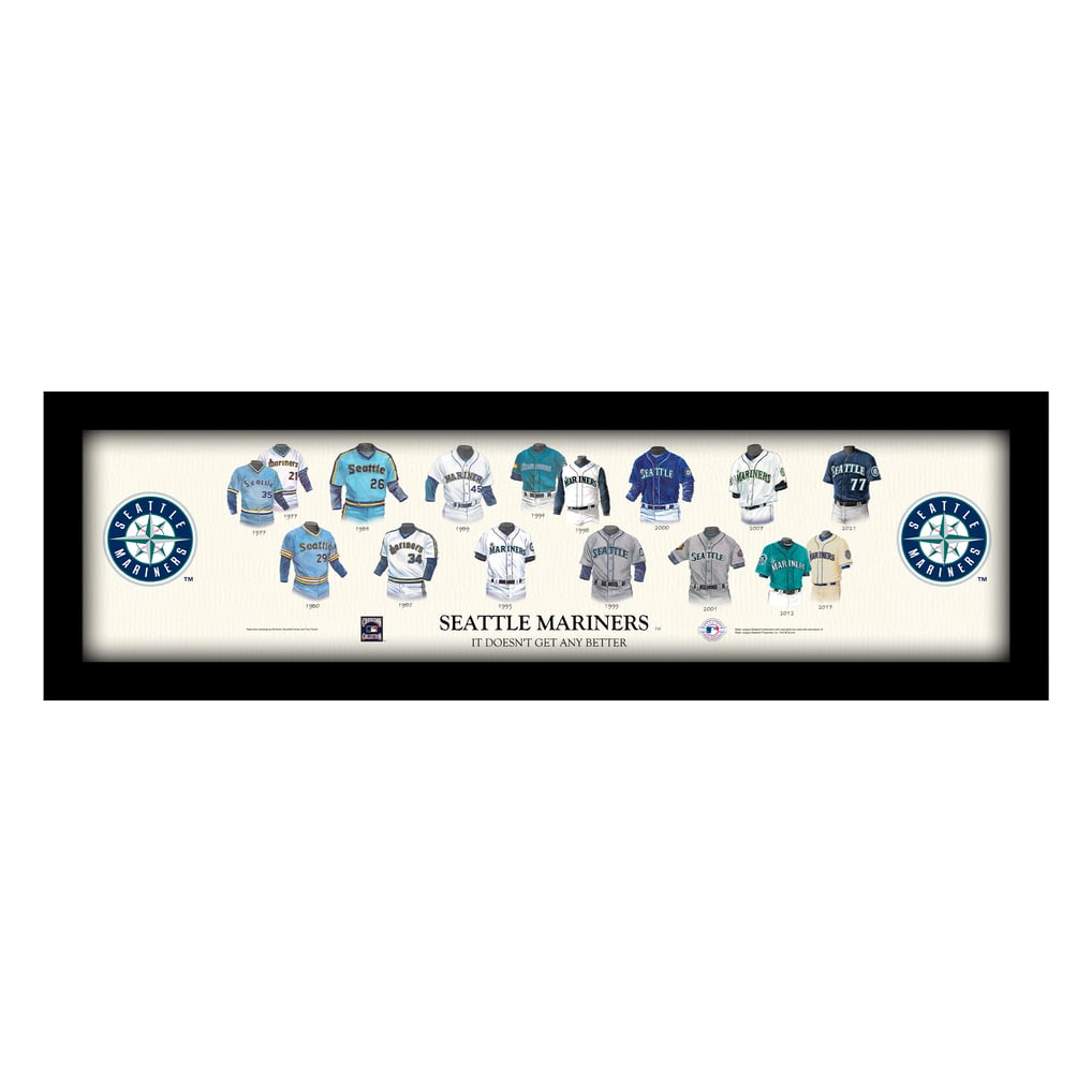 Seattle Mariners Cooperstown Collection Framed Uniform Heritage Art Print