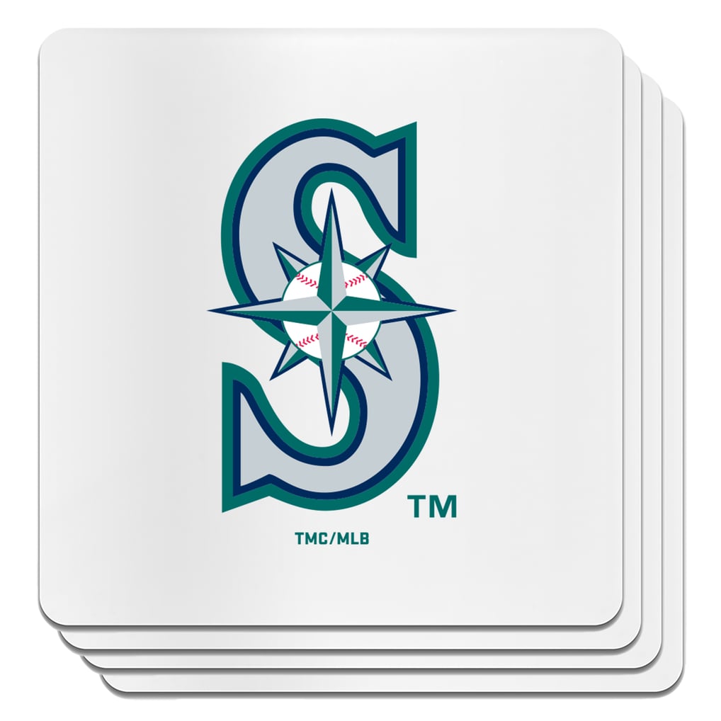 Seattle Mariners The Memory Company Square Ceramic Coaster Set