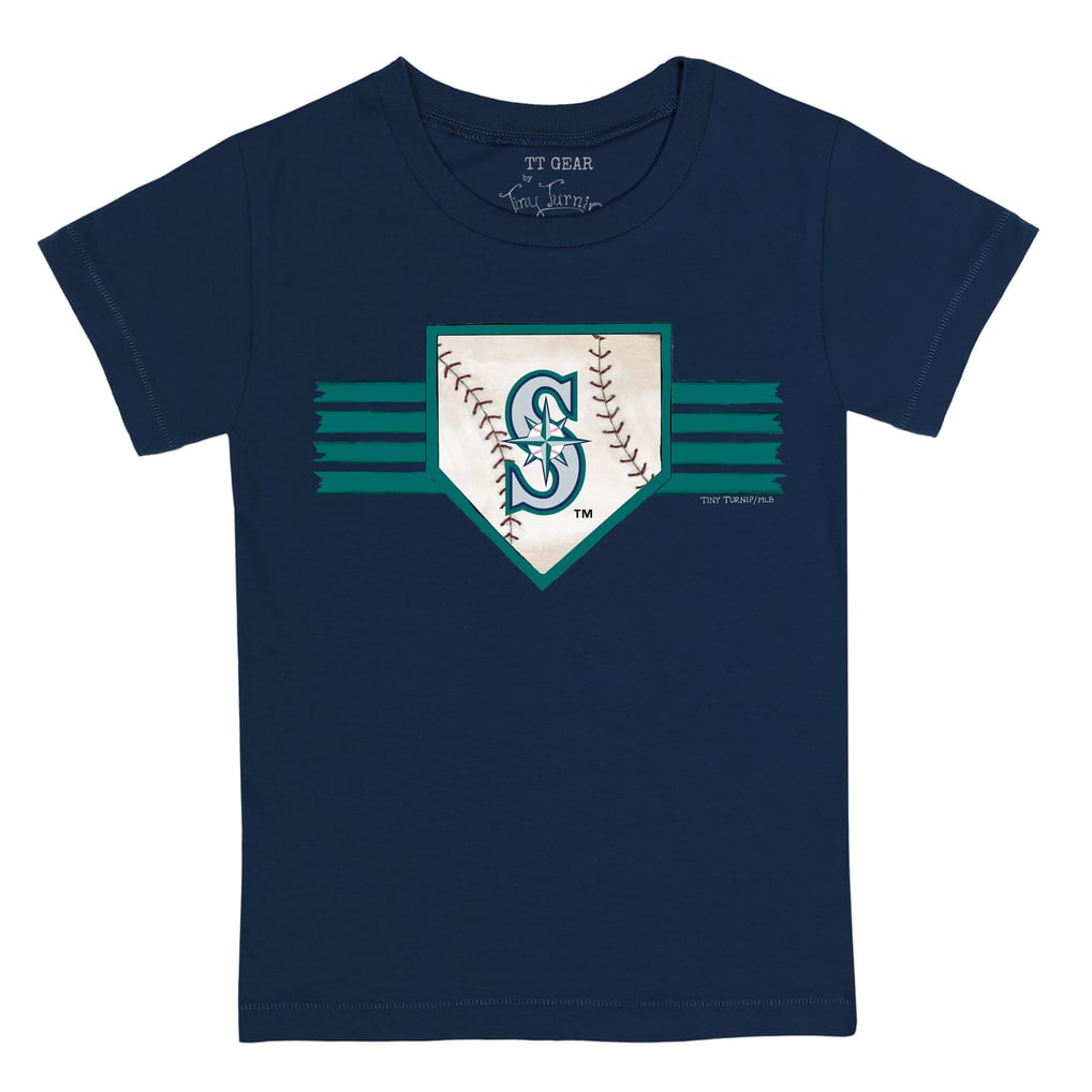 Seattle Mariners Tiny Turnip Toddler Base Stripe T-Shirt - Navy