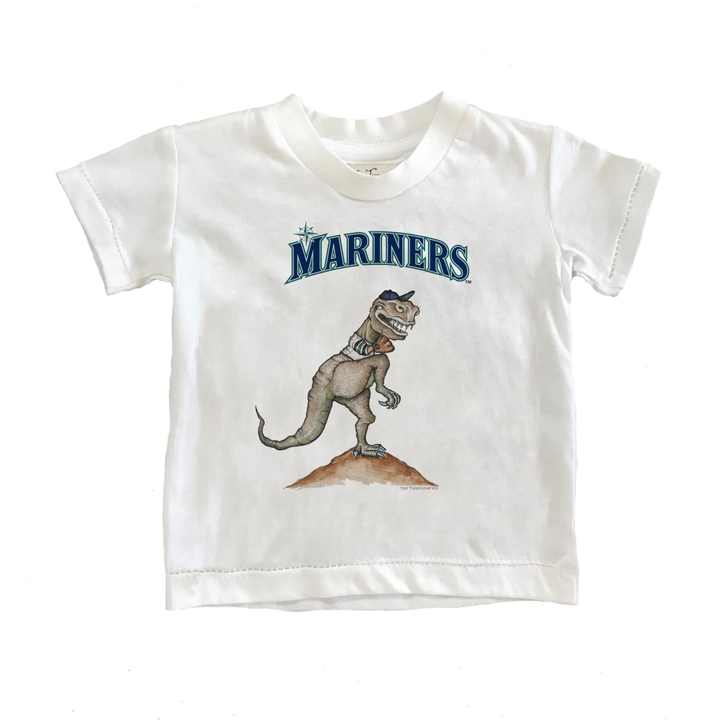 Seattle Mariners Tiny Turnip Toddler TT Rex T-Shirt - White