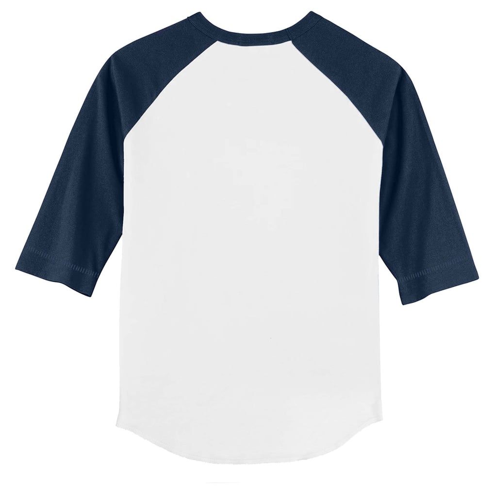 Seattle Mariners Tiny Turnip Toddler Base Stripe 3/4-Sleeve Raglan T-Shirt - White/Navy